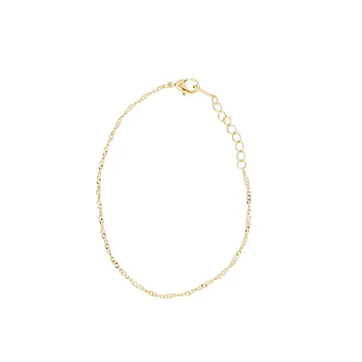 [700416E] 700416E Pulsera Singapur Cal.40,16 Cm + 2Cm Extensión