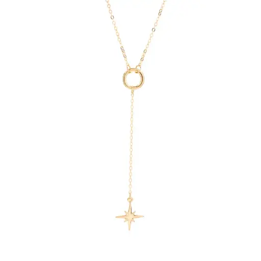 [9056] 9056 Collar Circulo Mini Con Estrella Del Norte