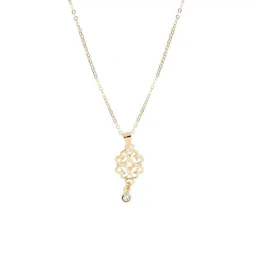 [9065] 9065 Collar Nudo C/Cristal Blanco 45 Cm