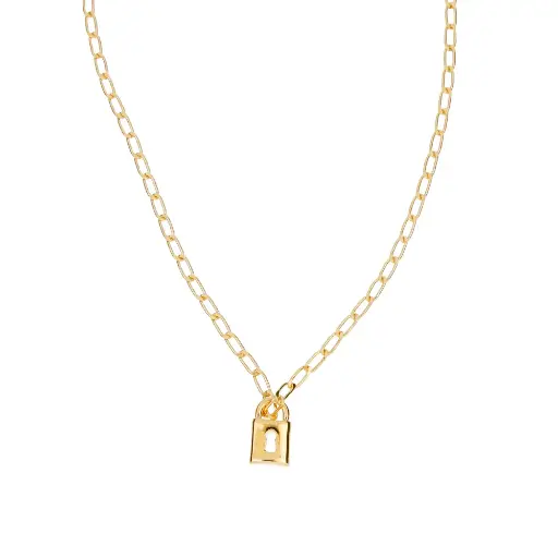 [9086] 9086 Collar Candado Fígaro 45 Cm