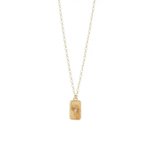 [9088] 9088 Collar Medalla C/Cristal 45 Cm