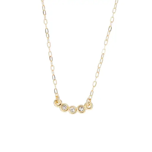 [9097] 9097 Collar Tres Cristales 45 Cm