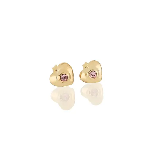 [3982ROS] 3982ROS Broquel Corazones C/Cristal Rosa