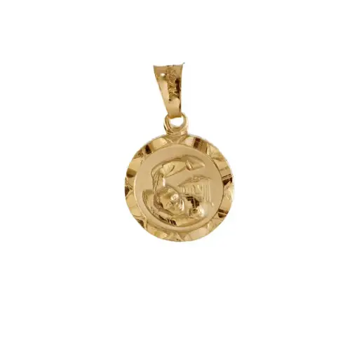 [5441] 5441 Dije Medalla Bautizo Redonda