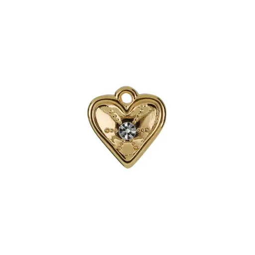 [5313550] 5313550 Dije Corazón Con Textura C/Cristal