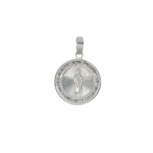 [P2003] P2003 Medalla San Judas C/Zirconias Plata .925