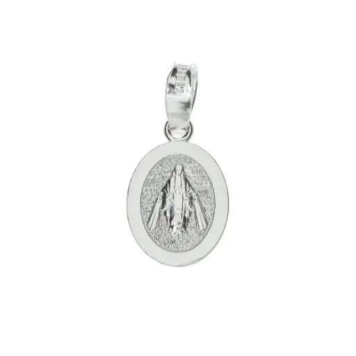 [P2011] P2011 Medalla San Judas Ovalada Plata .925