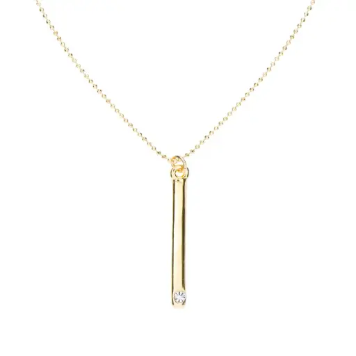 9118 Collar Barra c/Cristal 45cm