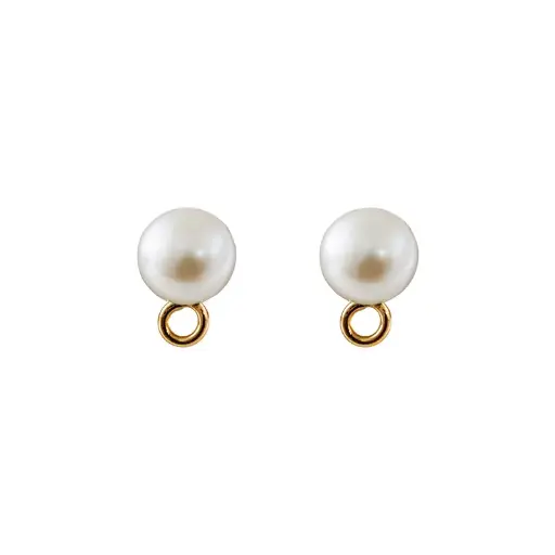 [8121] 8121 Broquel Boton Perla 6Mm. C/Asa 2 Prs